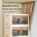 Multifunctionele opbergkast, verplaatsbaar, met een breedte van 50 cm. Geschikt voor woonkamers, keukens, badkamers en kantoren, en kan in meerdere gestapelde units worden gebruikt.