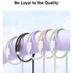 AWEI TYPE-C naar TYPE-C gevlochten touw 60W snellaadkabel 2m