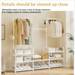 Een kapstok met multifunctionele scheidingswanden, verkrijgbaar in zwart en wit, met dubbele hanggedeeltes. Leverbaar in alle Europese landen. Neem contact op met onze klantenservice.