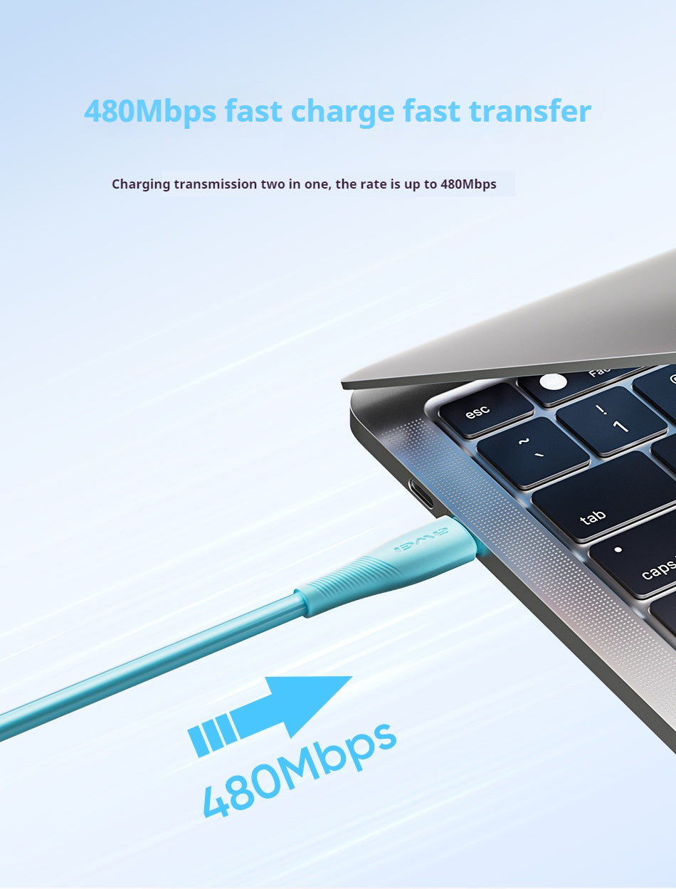 AWEI USB-A Naar Lightning Snellaadkabel 1m