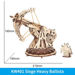 Robotime ROKR Siege Heavy Ballista 3D Houten Puzzel Oorlogsspel Assemblage Speelgoed Cadeaus voor Kinderen Jongens Kinderen KW401 Dropshipping