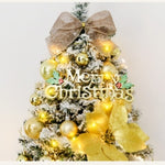 Besneeuwde kerstboom met timer en 27 ornamenten - tafeldecoratie met 80 takken