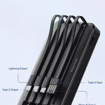 AWEI Ingebouwde bedrade intelligente powerbank met meerdere uitgangen