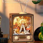 Robotime Rolife Sunset Carnival Muziekdoos met Lichtjes Voor Kinderen Volwassenen Huisdecoratie Luxe Design 3D Houten Puzzel Speelgoed