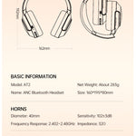 AWEI AT2ANC Bluetooth-headset met actieve ruisonderdrukking