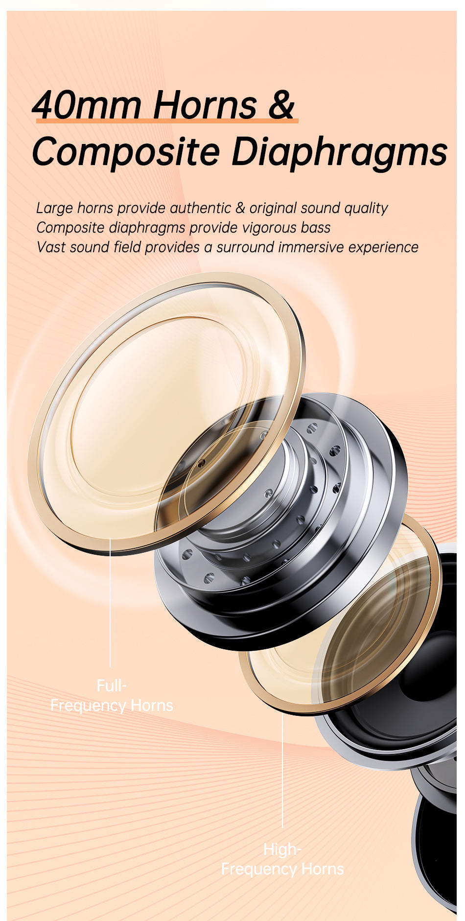 AWEI AT2ANC Bluetooth-headset met actieve ruisonderdrukking