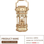 Robotime Rokr 3D Houten Puzzels DIY Muziekdoos Bouwpakket Mechanische Modellen Om Te Bouwen - Victoriaanse Lantaarn