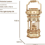 Robotime Rokr 3D Houten Puzzels DIY Muziekdoos Bouwpakket Mechanische Modellen Om Te Bouwen - Victoriaanse Lantaarn