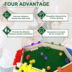 Shut The Box Dobbelspel, 6-zijdig educatief Shut The Box Wiskundespel van hout met 12 dobbelstenen voor feestjes voor volwassenen.