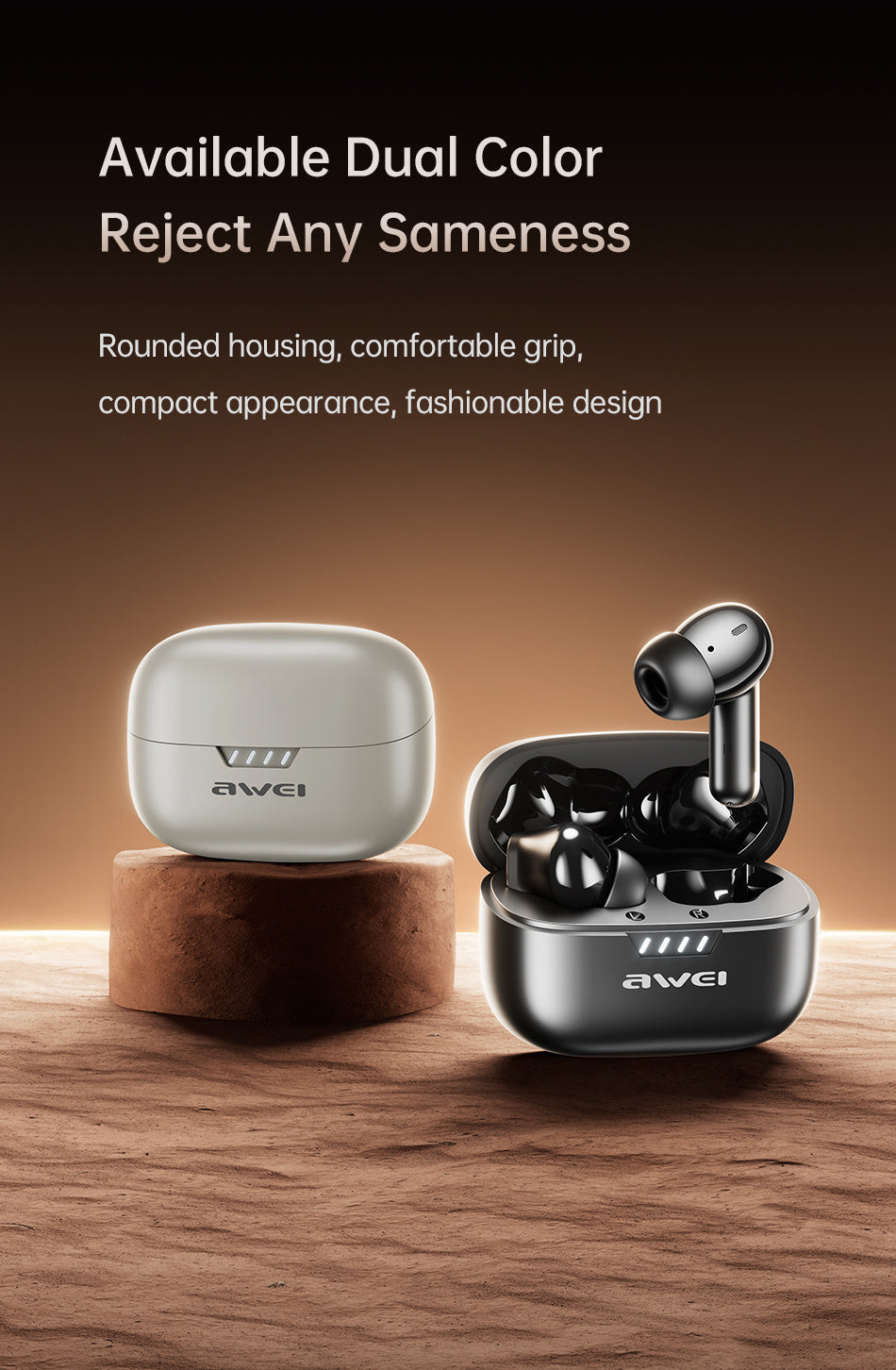 AWEI6 MI ANC ENCA RUISONDERDRUKKING BLUETOOTH HEADSET