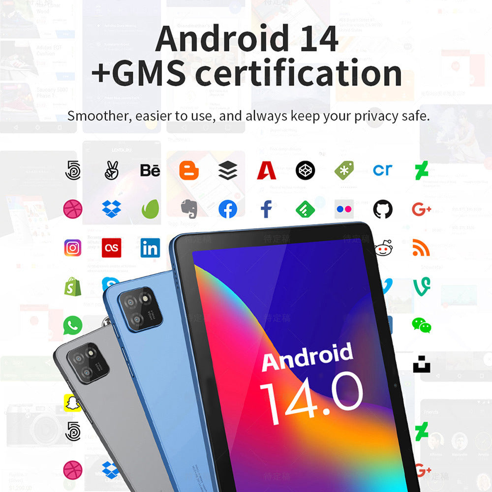 G-tab T9 Rockchip RK3562 Quad Core 3GB 3GB RAM 64GB ROM 10.1 Inch Android 14 Tablet PC Grijs