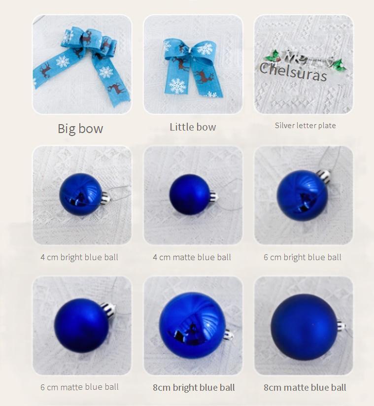 Kerstboom met gloeiende warmwitte lampjes, met sneeuw bedekte, volledig verlichte kerstboom met 820 takpunten en opvouwbare standaard, meerblauw verloop