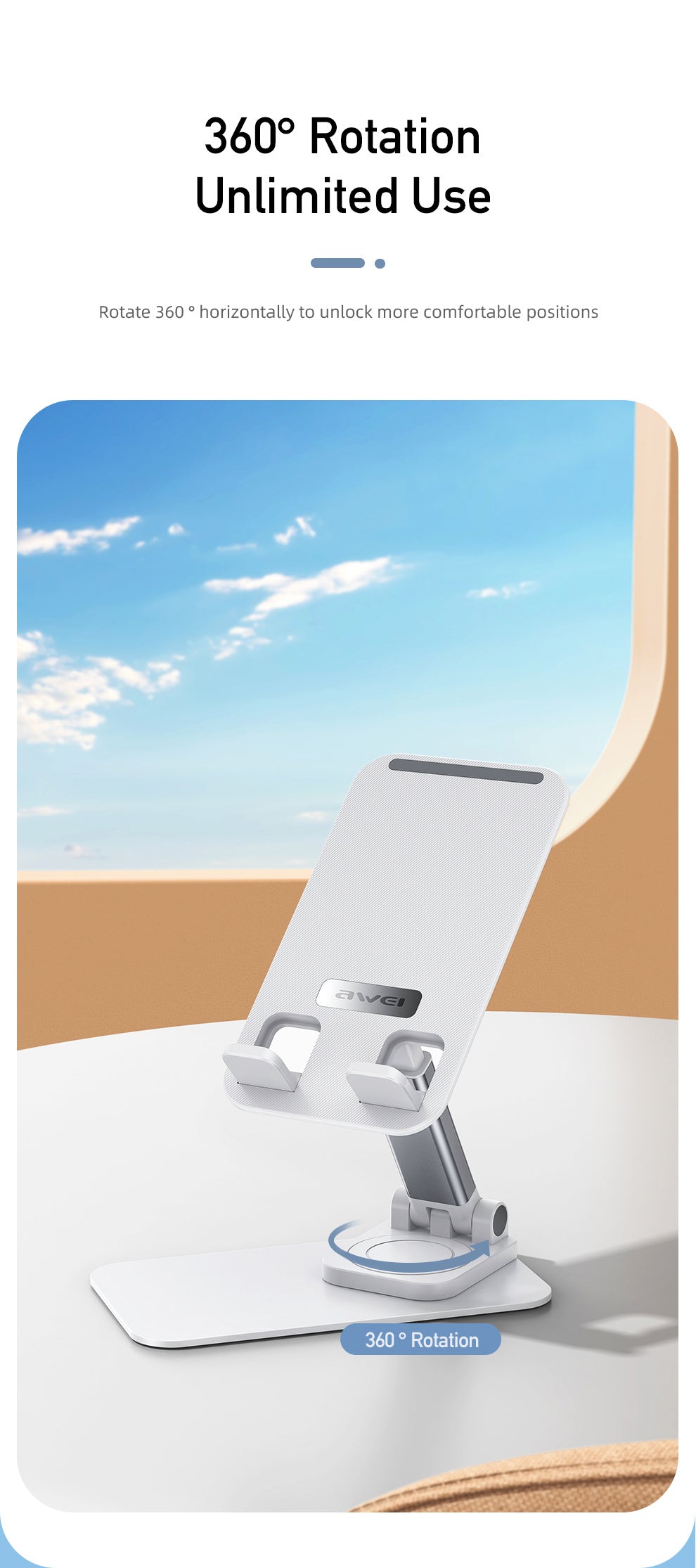 AWEI Desktop Opvouwbare Telefoonhouder