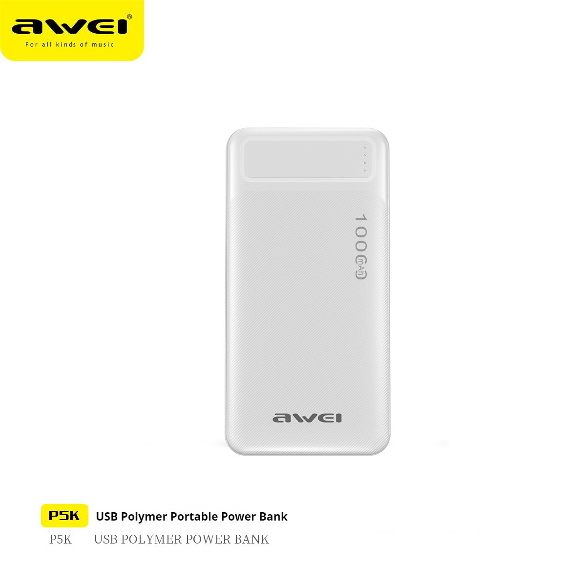 AWEI USB Polymeer Powerbank P5K