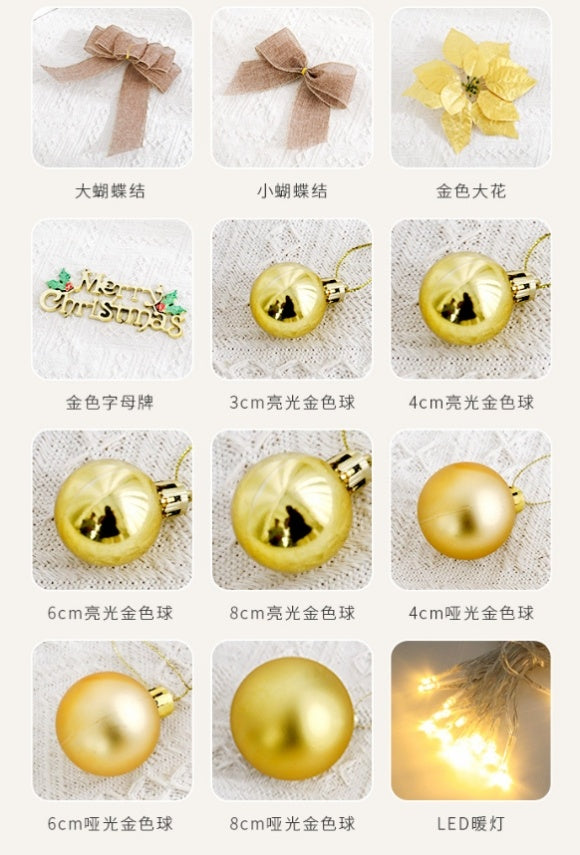 Besneeuwde kerstboom met timer en 27 ornamenten - tafeldecoratie met 80 takken