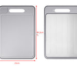 Dubbelzijdige snijplank met ontdooifunctie, snijplank voor in de keuken, slijpplank met messenslijper