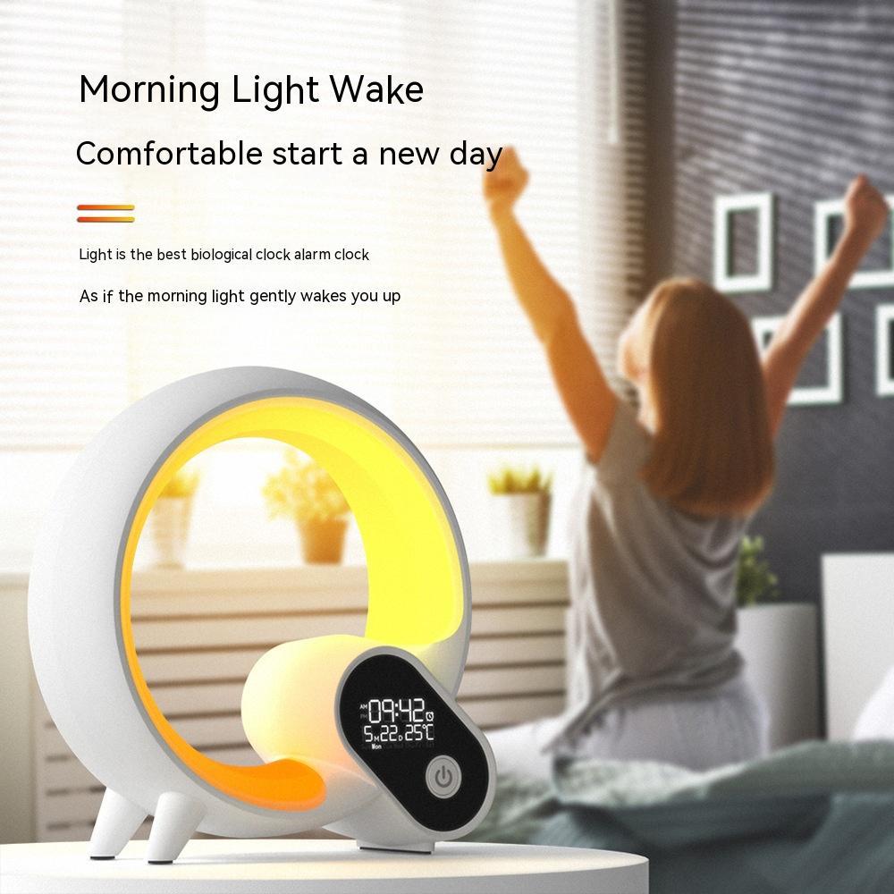 Q Light analoge zonsopgang digitale display wekker Bluetooth audio intelligent wake-up Q kleurrijk sfeerlicht