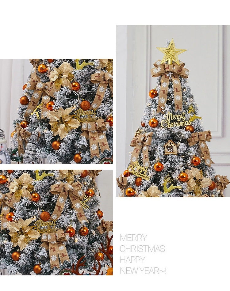 Kerstboom Volledige kerstboom Perfect voor binnen en buiten Vakantiedecoratie Pakket met massief metalen poten Geel,