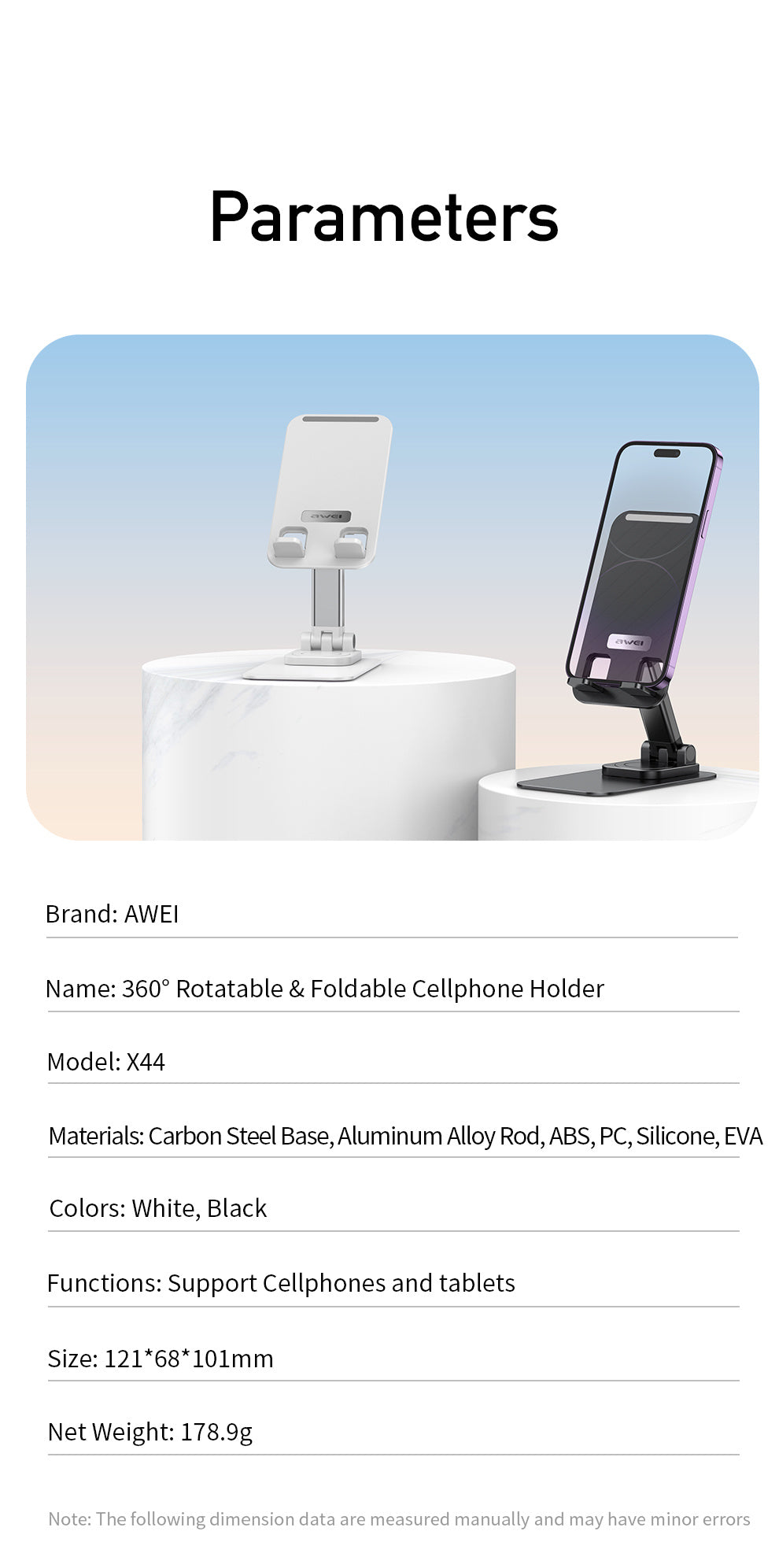 AWEI Desktop Opvouwbare Telefoonhouder