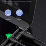 AWEI TYPE-C-kabel Kabel 1M Oplaadkop