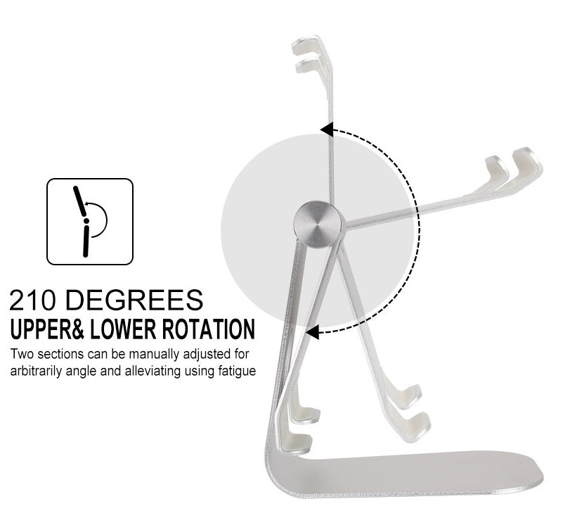Universele Dubbele Vouwen Aluminium Mobiele Telefoonstandaard