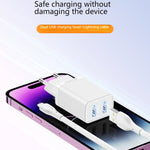 AWEI C15L Dubbele USB-oplaadkop, Lightning-kabelset 1M