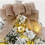 Besneeuwde kerstboom met timer en 27 ornamenten - tafeldecoratie met 80 takken