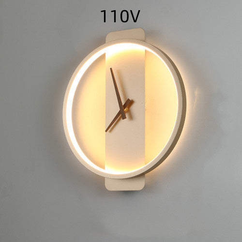 Nordic Wandlamp Slaapkamer Bedlampje Klok Instellamp