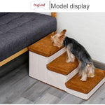 Kleine hondentrappen - Huisdierentrappen voor banken en hoge bedden, opvouwbare treden, opbergruimte voor speelgoed voor huisdieren, kattentrappen voor op bed - Hiermee hebben uw huisdieren direct en gemakkelijk toegang tot uw bank of bed