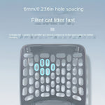 10-delige luxe kattenbakschepset - Duurzaam PP-materiaal voor langdurig gebruik, efficiënte kattenbakzeef met geïntegreerde afvalzakdispenser voor eenvoudige reiniging, geschikt voor alle kattenrassen en kattenbakvullingen.