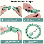 Verstelbare Smart Fitnessring met gewichtsbal - Stil, groen, PC-materiaal voor thuisworkouts en lichaamsvorming, 30-minuten timer, verwijderbare knoop - Ideaal voor joggen, zwemmen, fietsen en yoga, trainingsaccessoires