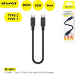 AWEI TYPE-C naar TYPE-C kabel 30 mm