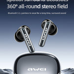 AWEI ANC ENC True Wireless Sport Bluetooth-oortelefoons