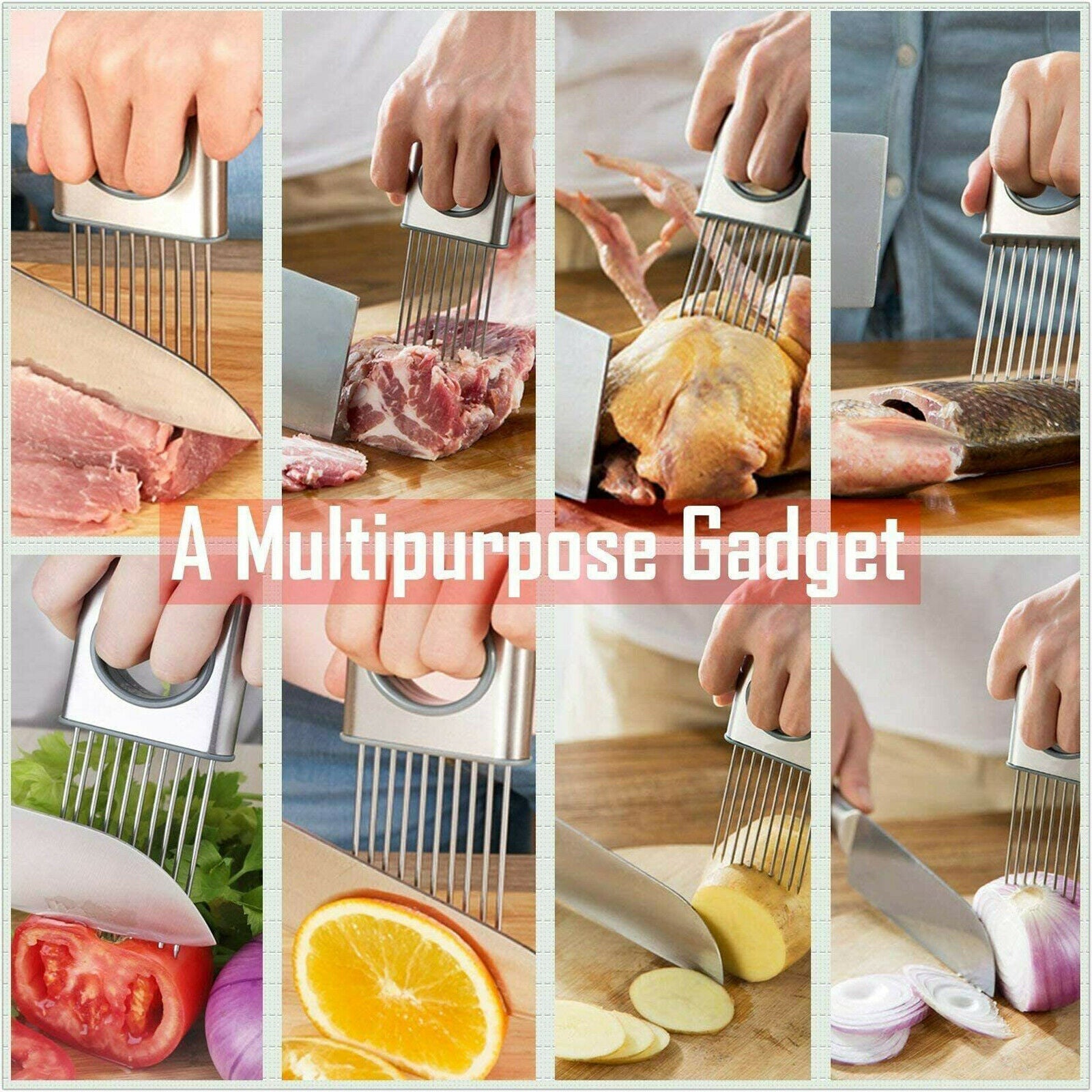 Uiensnijder Groentegereedschap Tomatensnijder Roestvrijstalen Keukengadget