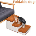 Kleine hondentrappen - Huisdierentrappen voor banken en hoge bedden, opvouwbare treden, opbergruimte voor speelgoed voor huisdieren, kattentrappen voor op bed - Hiermee hebben uw huisdieren direct en gemakkelijk toegang tot uw bank of bed