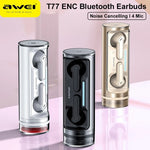AWEI Vier-microfoon ENC-oproep droogreducerende Bluetooth-headset