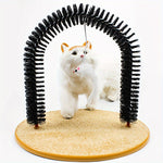 Kattenboog zelfverzorgings- en massagespeelgoed, multifunctionele kattenhaarborstel, kattenkrabspeeltje voor katten, kittens, interactieve voorziening