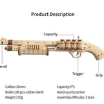 Robotime ROKR Revolver Pistool Model Speelgoed 3D Houten Puzzelspellen Knutsel Cadeau Voor Kinderen Jongens Verjaardag Kerstcadeau Dropship