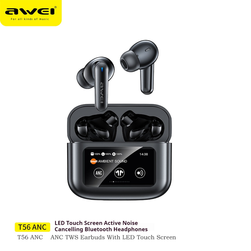 AWEI LED-touchscreen Bluetooth-headset met actieve ruisonderdrukking