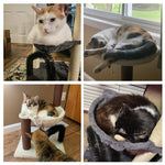 27.8 inch hoge kattentoren voor binnenkatten. Kattenmeubel met meerdere niveaus, met sisal krabpalen, pluchen zitstokken en hangende speeltjes. Grote, duurzame kattentoren, perfect cadeau voor kattenliefhebbers.