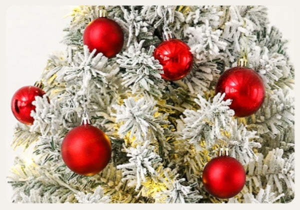 Voorverlichte, met sneeuw bedekte, kunstmatige kerstboom van dennenhout, complete kerstboom met 250 lampjes, 8 lichtstanden, 1 opvouwbare voet voor decoratie in huis en op feestjes, met afstandsbediening