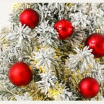 Voorverlichte, met sneeuw bedekte, kunstmatige kerstboom van dennenhout, complete kerstboom met 250 lampjes, 8 lichtstanden, 1 opvouwbare voet voor decoratie in huis en op feestjes, met afstandsbediening