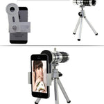 12X Mobiele Telescoop Algemene 12 Keer Lange Focal Camera Lens Met Drie Voet Reizen Universele Universele Almachtige