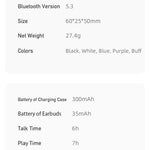 AWEI ENC In-ear Semi-in-ear Noise Cancelling Bluetooth-hoofdtelefoon