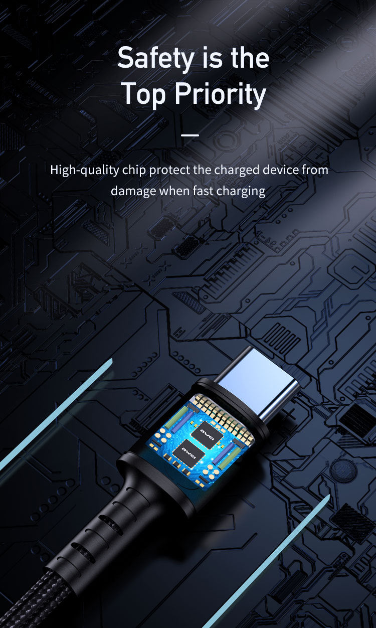 AWEI Smart Fast Charging Datakabel 1M CL-77L