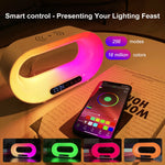 Multifunctioneel 3-in-1 LED-nachtlampje APP-bediening RGB-sfeer bureaulamp Slimme multifunctionele draadloze oplader Wekker