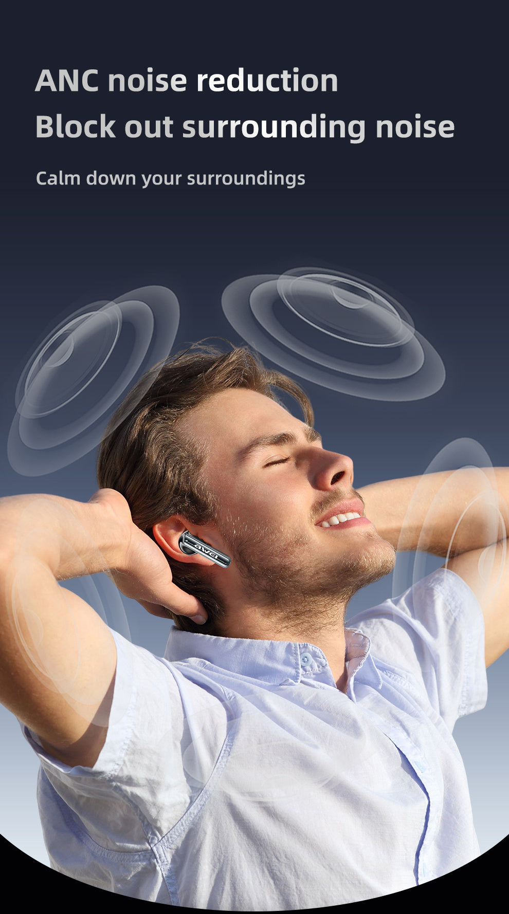 AWEI ANC ENC True Wireless Sport Bluetooth-oortelefoons