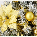 Besneeuwde kerstboom met timer en 27 ornamenten - tafeldecoratie met 80 takken