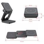 Magnetische zuignap, draadloos opladen en opvouwbare telefoonhouder