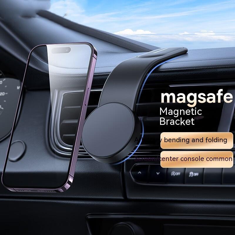 Magnetische buigzame autotelefoonhouder, draadloze oplader, telefoonhouder, 15W, auto-dashboardbevestiging, compatibel met telefoon